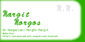 margit morgos business card
